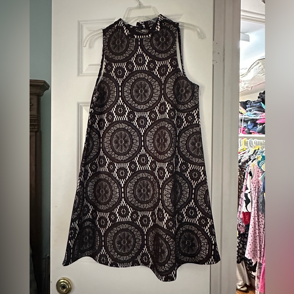 A-line black cocktail dress